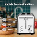 YSSOA Retro Stainless Steel 2-Slice Toaster