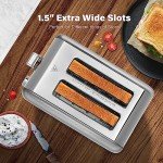 YSSOA Retro Stainless Steel 2-Slice Toaster
