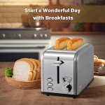 YSSOA Retro Stainless Steel 2-Slice Toaster