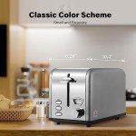YSSOA Retro Stainless Steel 2-Slice Toaster