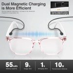 Smart Bluetooth Glasses with AI Translation - White