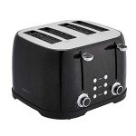4-Slice Toaster with 6 Browning Settings - Black