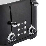4-Slice Toaster with 6 Browning Settings - Black