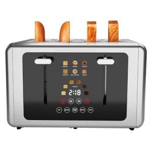 Whall 4-Slice Touch Screen Stainless Steel Toaster