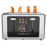 Whall 4-Slice Touch Screen Stainless Steel Toaster