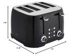 4-Slice Toaster with 6 Browning Settings - Black