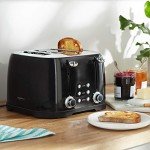 4-Slice Toaster with 6 Browning Settings - Black