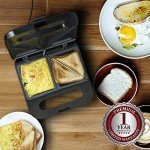 OVENTE Electric Sandwich Maker with Non-Stick Plates