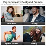 Smart Bluetooth Glasses with AI Translation - White