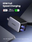 UGREEN 65W GaN USB-C Charger with 4 Ports