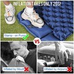 Ultralight Inflatable Sleeping Pad with Built-in Pump