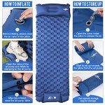 Ultralight Inflatable Sleeping Pad with Built-in Pump