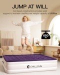 CHILLSUN Queen Air Mattress with Built-In Pump
