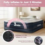CHERIMOR Queen Air Mattress with Built-In Pump