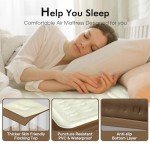 VOSSER Air Mattress Queen with Built-in Pump,Leakproof Blow Up Mattress with Flocked Top,3 Mins Inflatable Mattress for Home&Guests,Thicken Queen Air Mattress, Waterproof Air Bed with Carry Bag