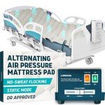 Lunderg Alternating Air Pressure Mattress Pad with Static Mode & Flocking - Comfortable Bed Sore Prevention - Includes Mattress Topper for Hospital Bed or Home & Quiet Pump - Recommended by Doctors