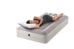 Intex 64177E Dura-Beam Standard Prestige Mid-Rise Air Mattress: Fiber-Tech – Twin Size – Quickfill USB Air Pump – 12in Bed Height – 300lb Weight Capacity