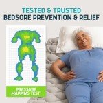 Lunderg Alternating Air Pressure Mattress Pad with Static Mode & Flocking - Comfortable Bed Sore Prevention - Includes Mattress Topper for Hospital Bed or Home & Quiet Pump - Recommended by Doctors