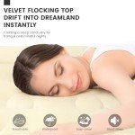 SULDUO Luxury Air Mattress Queen with Built in Pump, 18'' High Double Blow Up Mattress, Self Inflating Air Bed with Flocked Top and Carry Bag, Durable Portable Airbed for Home Guest and Camping, Khaki