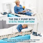 Lunderg Alternating Air Pressure Mattress Pad with Static Mode & Flocking - Comfortable Bed Sore Prevention - Includes Mattress Topper for Hospital Bed or Home & Quiet Pump - Recommended by Doctors