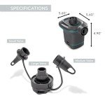 Intex 66639E QuickFill 120 Volt AC Electric Pump: Inflates and Deflates Air Mattresses – Includes 3 Interrconnecting Nozzles – Compact Design – 650 L/Min Air Flow – Indoor Use