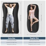 Bestrip Inflatable Couch with Built in Pump - Upgraded Extra Size Air Lounger Sofa, Portable Blow up Mattress Bed with Storage Bag, Inflatable Bed for Home, Camping & Guests