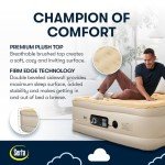 Serta Raised Air Mattress with Never Flat Pump | Size: Queen 18" | Luxury Inflatable Mattress - Built in Air Pump to Ensure a Good Night’s Rest | Heavy Duty Blow Up Mattress with Self Inflating Pump