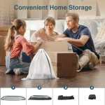 Ezyrest Queen Air Mattress Waterproof and Easy-to-Clean, Blow Up Mattress with Built-in Pump, Durable Inflatable Mattress with Pillow Design Suitable for Naps, Hosting a Friend and Camping