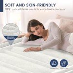 Twin Air Mattress with Built-in Pump,18''Raised Blow Up Mattress 2 Mins Self Inflation/Deflation,Upgraded Thicker Inflatable Mattress，Flocked Top Air Bed with Storage Bag for Guests,Home，Camping