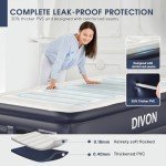 Twin Air Mattress with Built-in Pump,18''Raised Blow Up Mattress 2 Mins Self Inflation/Deflation,Upgraded Thicker Inflatable Mattress，Flocked Top Air Bed with Storage Bag for Guests,Home，Camping