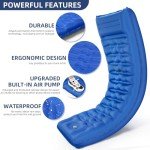 GLMNES Sleeping Pad, Ultralight Thicken Inflatable Sleeping Pad for Camping, Built-in Pump, Great for Camping, Hiking, Carry Bag, Repair Kit, Compact & Lightweight Air Mattress(Blue)