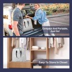 KNZZO Air Mattress Twin with Built-in Pump, Blow Up Mattress with Soft Flocked Top, Leakproof Inflatable Mattress, Foldable Waterproof Air Bed for Home, Guests, Camping, with Storage Bag