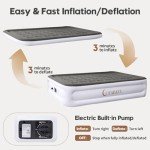 Cotabaty Queen Air Mattress with Built-in Pump, 18 inch Tall Inflatable Mattress Double Airbed, Luxury Self Inflating Air Bed Blow Up Mattress Portable for Home Camping Travel, 650lb Max Weight