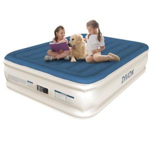 DIVON Air Mattress Full with Built in Pump,18’’Thicken Inflatable Mattress in 3 Mins,Foldable Blow Up Mattress,Portable Full Size Air Mattress for Camping,Travel&Floor,Air Bed for Adults,660lbs