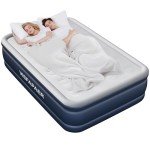 Air Mattress Full with Built in Pump Raised, 18'' High Inflatable Mattress Electric Blow Up Mattress Fast Blow Up Bed Tall Comfortable Airbed for Camping, Home Guests, Travel w/ Storage Bag 650Lbs Max