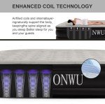 Oqsonwu Air Mattress 16" Air Bed Queen with Built in Pump, Foldable Portable Queen Inflatable Mattress, 660 lbs Weight Capacity Blow Up Air-Mattress Suitable for Guests, Indoors and Camping