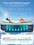 Air Mattress Full with Built in Pump Raised, 18'' High Inflatable Mattress Electric Blow Up Mattress Fast Blow Up Bed Tall Comfortable Airbed for Camping, Home Guests, Travel w/ Storage Bag 650Lbs Max