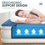 DIVON Air Mattress Full with Built in Pump,18’’Thicken Inflatable Mattress in 3 Mins,Foldable Blow Up Mattress,Portable Full Size Air Mattress for Camping,Travel&Floor,Air Bed for Adults,660lbs