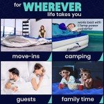 EnerPlex Dual Pump Luxury Queen Size Air Mattress Airbed with Built in Pump Raised Double High Queen Blow Up Bed for Home Camping Travel 2-Year Warranty