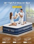 Air Mattress Full with Built in Pump Raised, 18'' High Inflatable Mattress Electric Blow Up Mattress Fast Blow Up Bed Tall Comfortable Airbed for Camping, Home Guests, Travel w/ Storage Bag 650Lbs Max