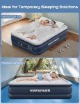 Air Mattress Full with Built in Pump Raised, 18'' High Inflatable Mattress Electric Blow Up Mattress Fast Blow Up Bed Tall Comfortable Airbed for Camping, Home Guests, Travel w/ Storage Bag 650Lbs Max