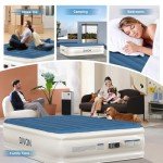 DIVON Air Mattress Full with Built in Pump,18’’Thicken Inflatable Mattress in 3 Mins,Foldable Blow Up Mattress,Portable Full Size Air Mattress for Camping,Travel&Floor,Air Bed for Adults,660lbs