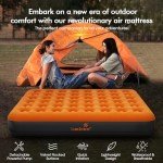 Luxchoice Air Mattress with Built-in USB Rechargeable Pump Camping Inflatable Mattress Portable Blow up Mattress Air Bed Guest Bed for Home Outdoors Hiking Travel