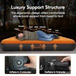 Luxchoice Air Mattress with Built-in USB Rechargeable Pump Camping Inflatable Mattress Portable Blow up Mattress Air Bed Guest Bed for Home Outdoors Hiking Travel