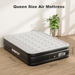 Nyabtst Air Mattress Queen with Built in Pump - 16 Inch Sturdy Blow Up Mattress - 3 Minutes Inflatable Mattress for Home or Camping - Air Bed Max Weight Capacity 660 lbs