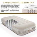 King Koil Luxury Twin Air Mattress with Built-in High-Speed Pump for Home, Guests & Camping - 13" Twin Size Premium, Double High Inflatable Blow Up Mattress Waterproof