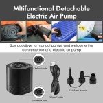 Luxchoice Air Mattress with Built-in USB Rechargeable Pump Camping Inflatable Mattress Portable Blow up Mattress Air Bed Guest Bed for Home Outdoors Hiking Travel