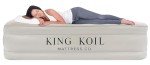 King Koil Luxury Twin Air Mattress with Built-in High-Speed Pump for Home, Guests & Camping - 13" Twin Size Premium, Double High Inflatable Blow Up Mattress Waterproof