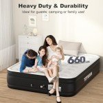 Nyabtst Air Mattress Queen with Built in Pump - 16 Inch Sturdy Blow Up Mattress - 3 Minutes Inflatable Mattress for Home or Camping - Air Bed Max Weight Capacity 660 lbs