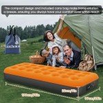 Luxchoice Air Mattress with Built-in USB Rechargeable Pump Camping Inflatable Mattress Portable Blow up Mattress Air Bed Guest Bed for Home Outdoors Hiking Travel
